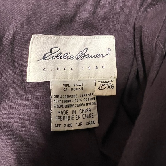 Eddie Bauer leather bomber jacket - Picture 6 of 6